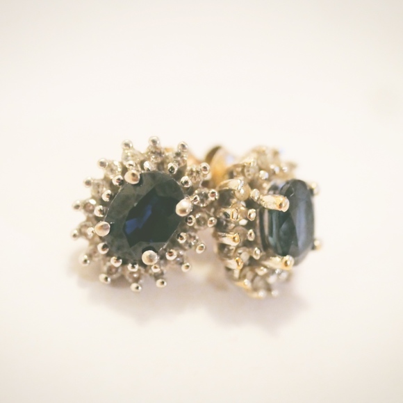 Sapphire Stud Earrings - Picture 3 of 6